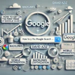 how to get on first page of google search david aziz